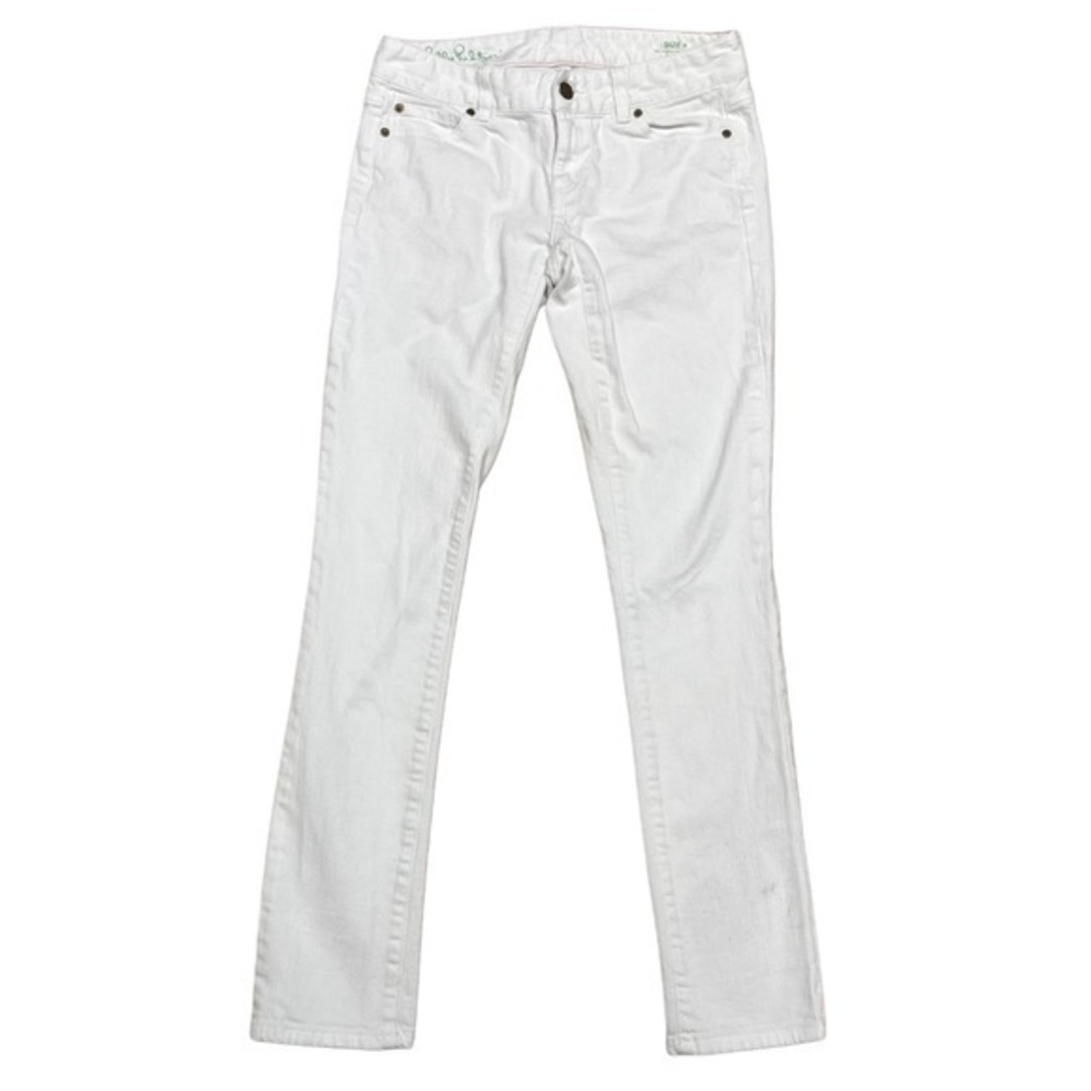 Lilly Pulitzer White‎ Skinny Jeans Slim Fit Stretch White Women 4